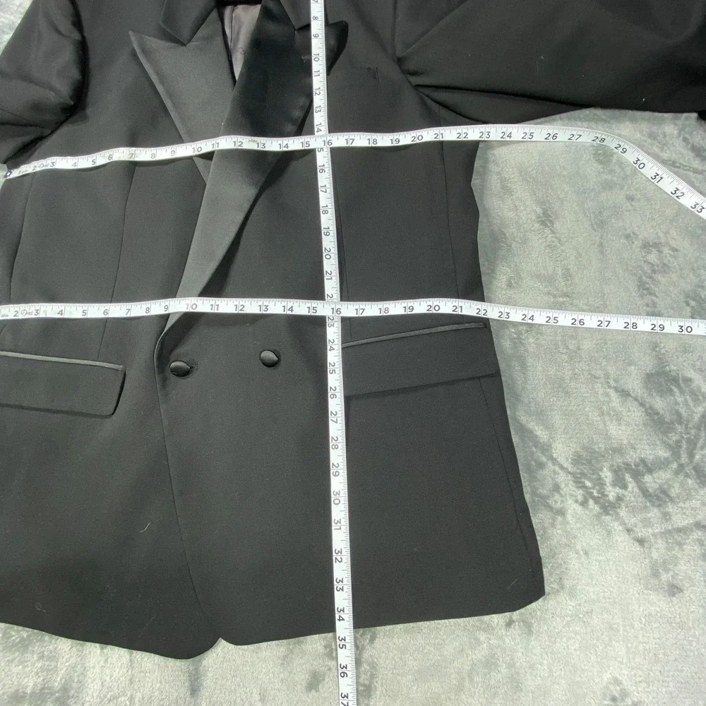 Vtg Christian‎ Dior Blazer Men 46L Black Grand Luxe Jacket Sport Coat USA Made